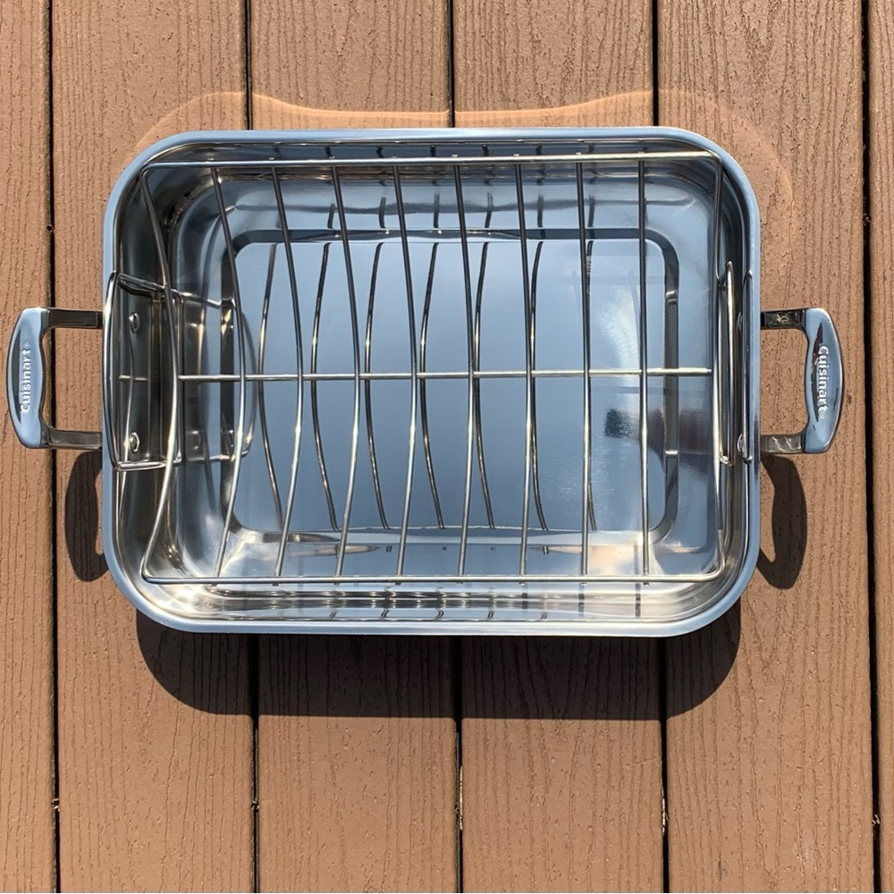 CUISINART 16” CHEFS CLASSIC STAINLESS ROASTING PAN w/RACK BRAND NEW IN BOX